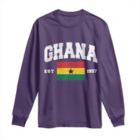 Ghana Est 1957 Ghanaian Flag Independence Day Long Sleeve Shirt Ghanaian Heritage Pride