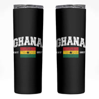 Ghana Est 1957 Ghanaian Flag Independence Day Skinny Tumbler Ghanaian Heritage Pride