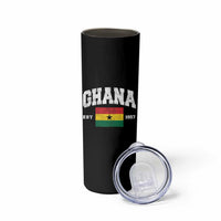 Ghana Est 1957 Ghanaian Flag Independence Day Skinny Tumbler Ghanaian Heritage Pride