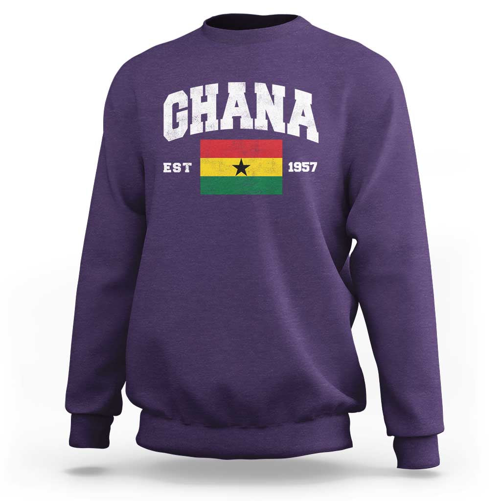 Ghana Est 1957 Ghanaian Flag Independence Day Sweatshirt Ghanaian Heritage Pride