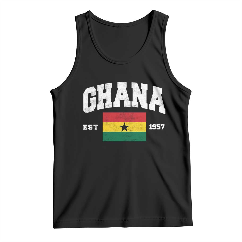 Ghana Est 1957 Ghanaian Flag Independence Day Tank Top Ghanaian Heritage Pride