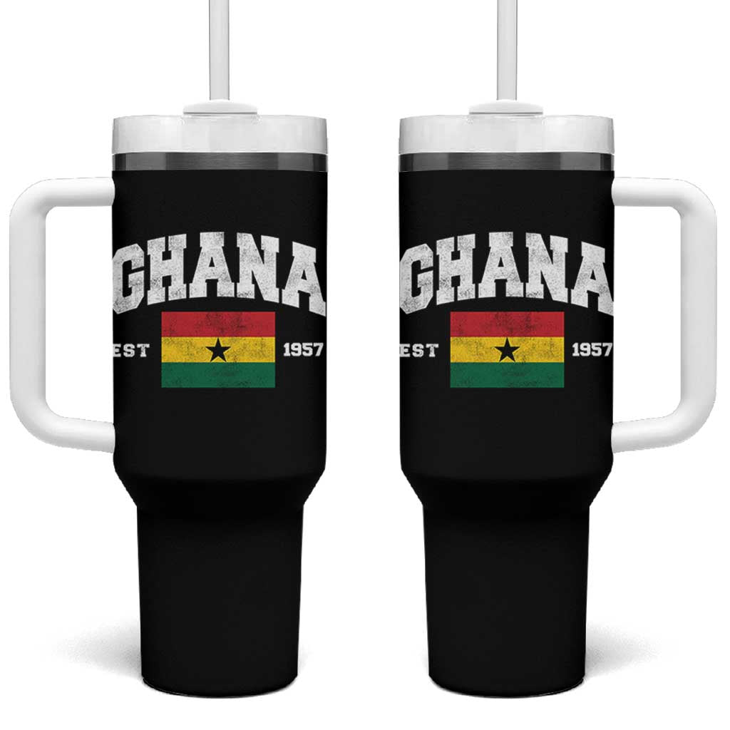 Ghana Est 1957 Ghanaian Flag Independence Day Tumbler With Handle Ghanaian Heritage Pride