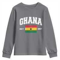 Ghana Est 1957 Ghanaian Flag Independence Day Youth Sweatshirt Ghanaian Heritage Pride