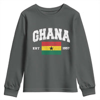 Ghana Est 1957 Ghanaian Flag Independence Day Youth Sweatshirt Ghanaian Heritage Pride