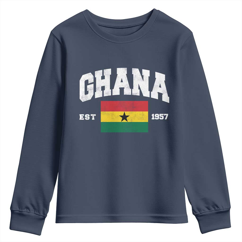 Ghana Est 1957 Ghanaian Flag Independence Day Youth Sweatshirt Ghanaian Heritage Pride