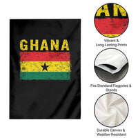 Vintage Ghana Flag Distressed Design Garden Flag Proud Ghanaian Heritage African Pride