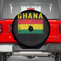 Vintage Ghana Flag Distressed Design Spare Tire Cover Proud Ghanaian Heritage African Pride