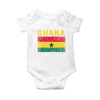 Vintage Ghana Flag Distressed Design Baby Onesie Proud Ghanaian Heritage African Pride