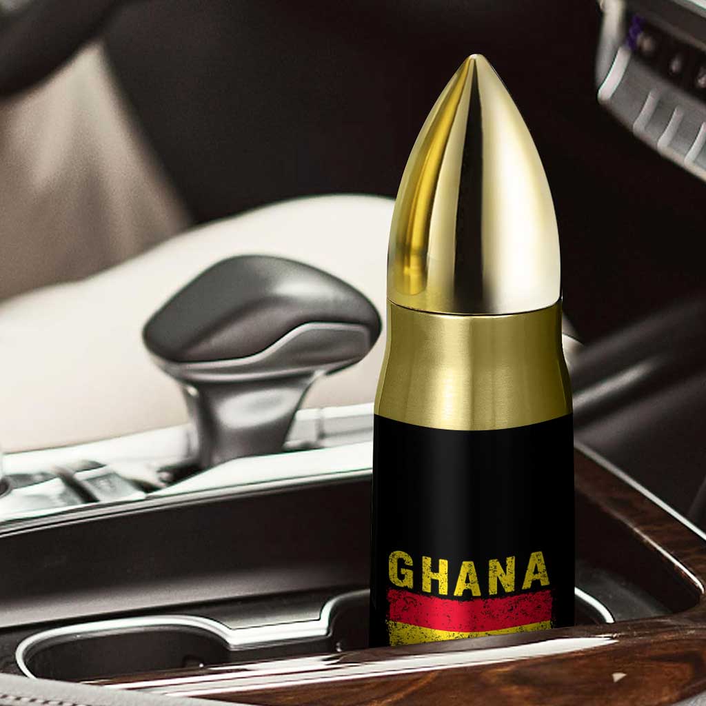 Vintage Ghana Flag Distressed Design Bullet Tumbler Proud Ghanaian Heritage African Pride