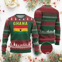 Vintage Ghana Flag Distressed Design Ugly Christmas Sweater Proud Ghanaian Heritage African Pride