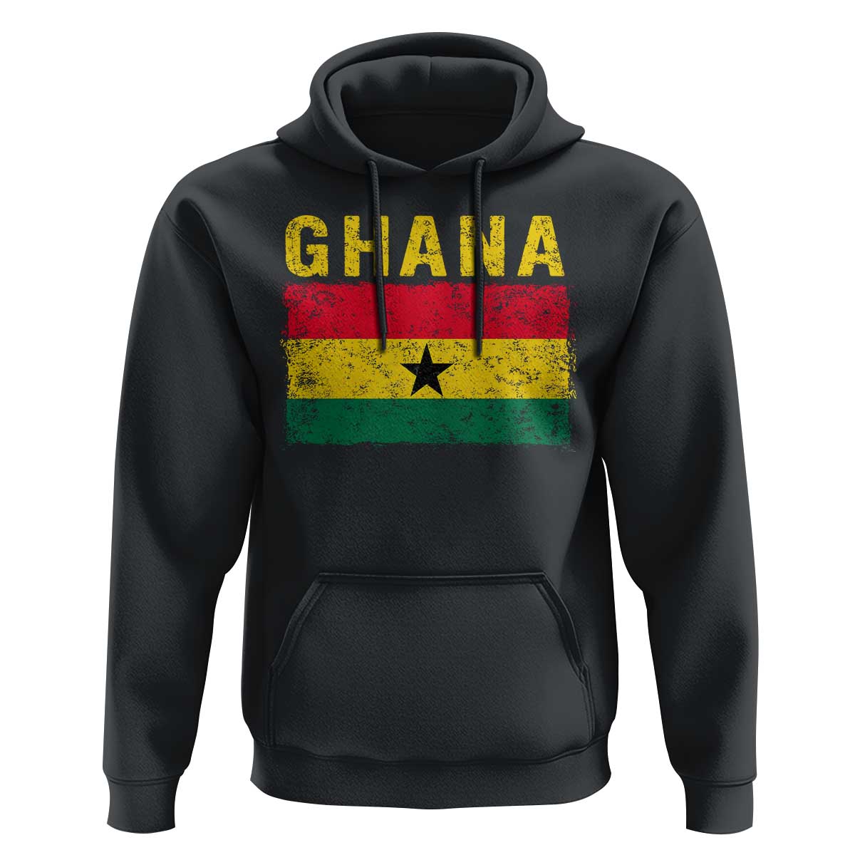 Vintage Ghana Flag Distressed Design Hoodie Proud Ghanaian Heritage African Pride