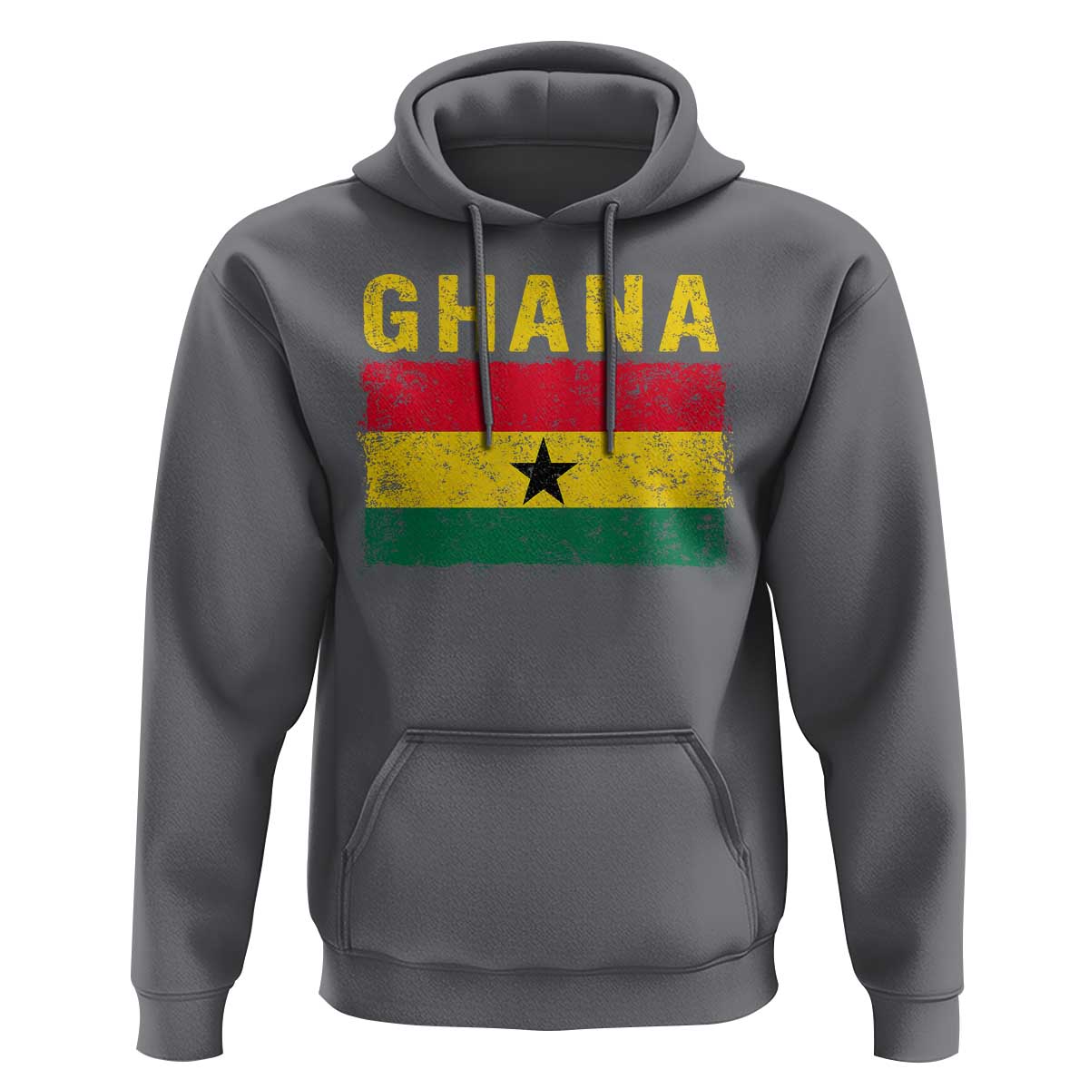 Vintage Ghana Flag Distressed Design Hoodie Proud Ghanaian Heritage African Pride
