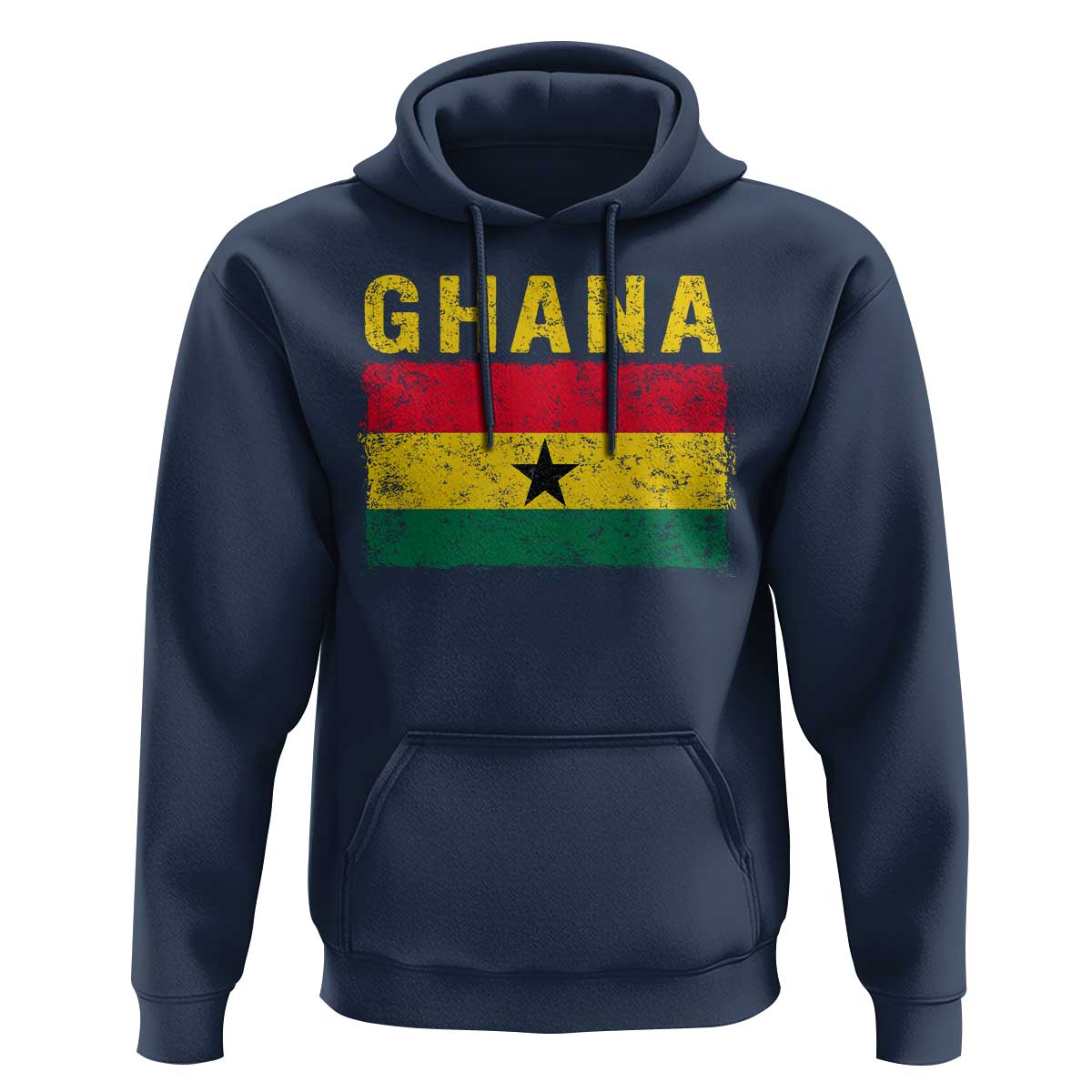 Vintage Ghana Flag Distressed Design Hoodie Proud Ghanaian Heritage African Pride