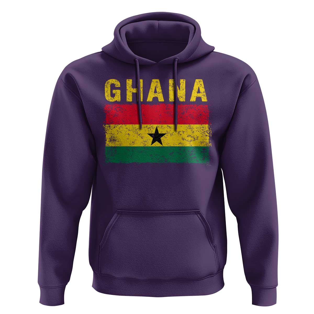 Vintage Ghana Flag Distressed Design Hoodie Proud Ghanaian Heritage African Pride