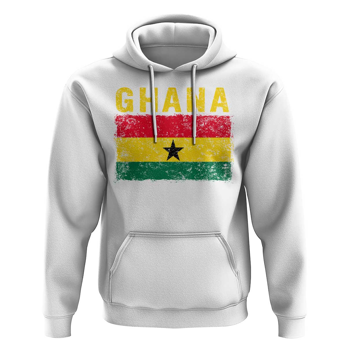 Vintage Ghana Flag Distressed Design Hoodie Proud Ghanaian Heritage African Pride