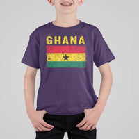 Vintage Ghana Flag Distressed Design T Shirt For Kid Proud Ghanaian Heritage African Pride
