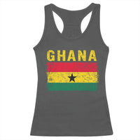 Vintage Ghana Flag Distressed Design Racerback Tank Top Proud Ghanaian Heritage African Pride