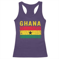 Vintage Ghana Flag Distressed Design Racerback Tank Top Proud Ghanaian Heritage African Pride