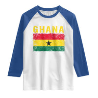 Vintage Ghana Flag Distressed Design Raglan Shirt Proud Ghanaian Heritage African Pride
