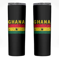 Vintage Ghana Flag Distressed Design Skinny Tumbler Proud Ghanaian Heritage African Pride