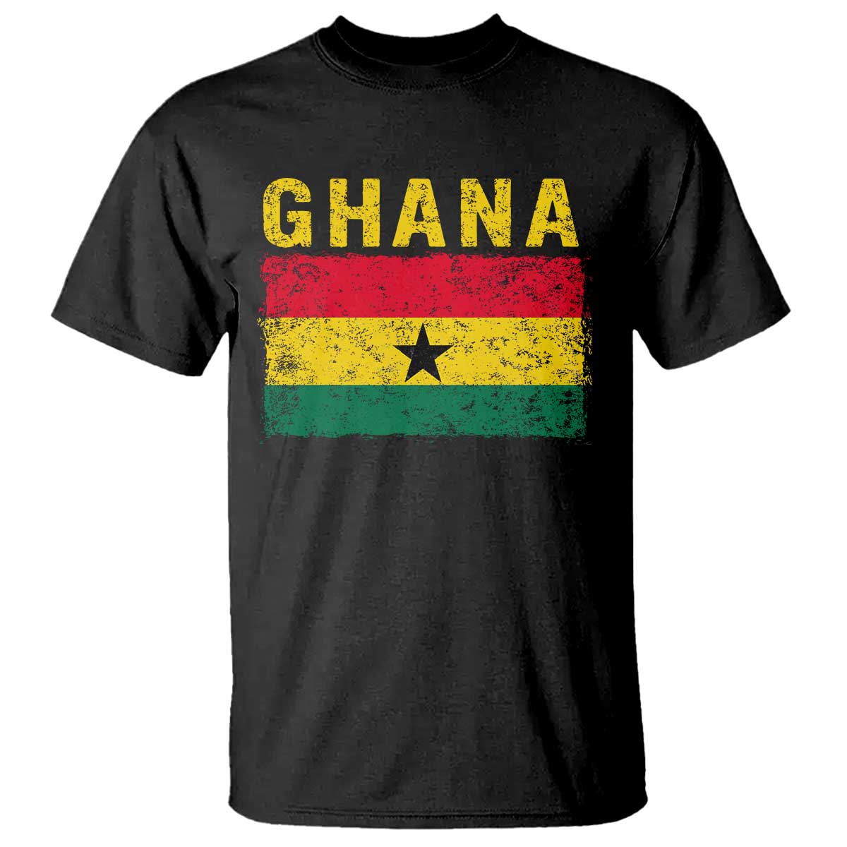 Vintage Ghana Flag Distressed Design T Shirt Proud Ghanaian Heritage African Pride