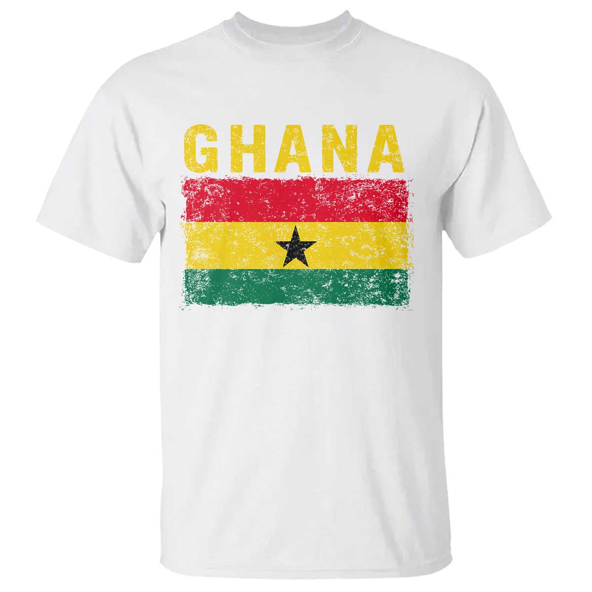 Vintage Ghana Flag Distressed Design T Shirt Proud Ghanaian Heritage African Pride