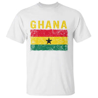 Vintage Ghana Flag Distressed Design T Shirt Proud Ghanaian Heritage African Pride