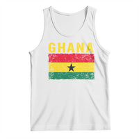 Vintage Ghana Flag Distressed Design Tank Top Proud Ghanaian Heritage African Pride
