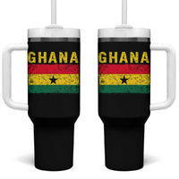 Vintage Ghana Flag Distressed Design Tumbler With Handle Proud Ghanaian Heritage African Pride