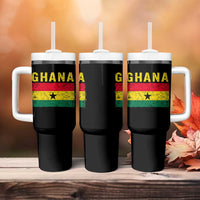 Vintage Ghana Flag Distressed Design Tumbler With Handle Proud Ghanaian Heritage African Pride
