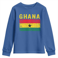 Vintage Ghana Flag Distressed Design Youth Sweatshirt Proud Ghanaian Heritage African Pride