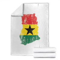 Vintage Ghana Map Flag Throw Blanket Distressed Proud Ghanaian Heritage African Pride