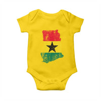 Vintage Ghana Map Flag Baby Onesie Distressed Proud Ghanaian Heritage African Pride