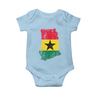 Vintage Ghana Map Flag Baby Onesie Distressed Proud Ghanaian Heritage African Pride
