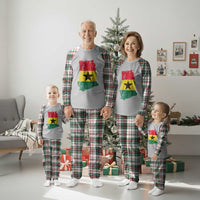 Vintage Ghana Map Flag Plaid Pajama Set Distressed Proud Ghanaian Heritage African Pride