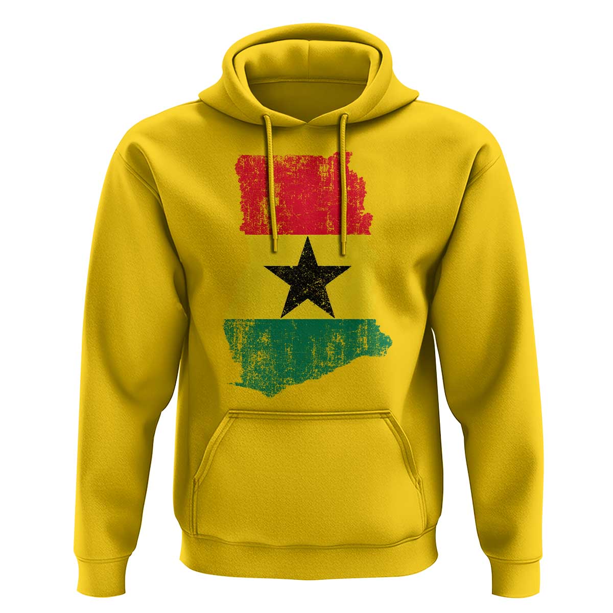Vintage Ghana Map Flag Hoodie Distressed Proud Ghanaian Heritage African Pride