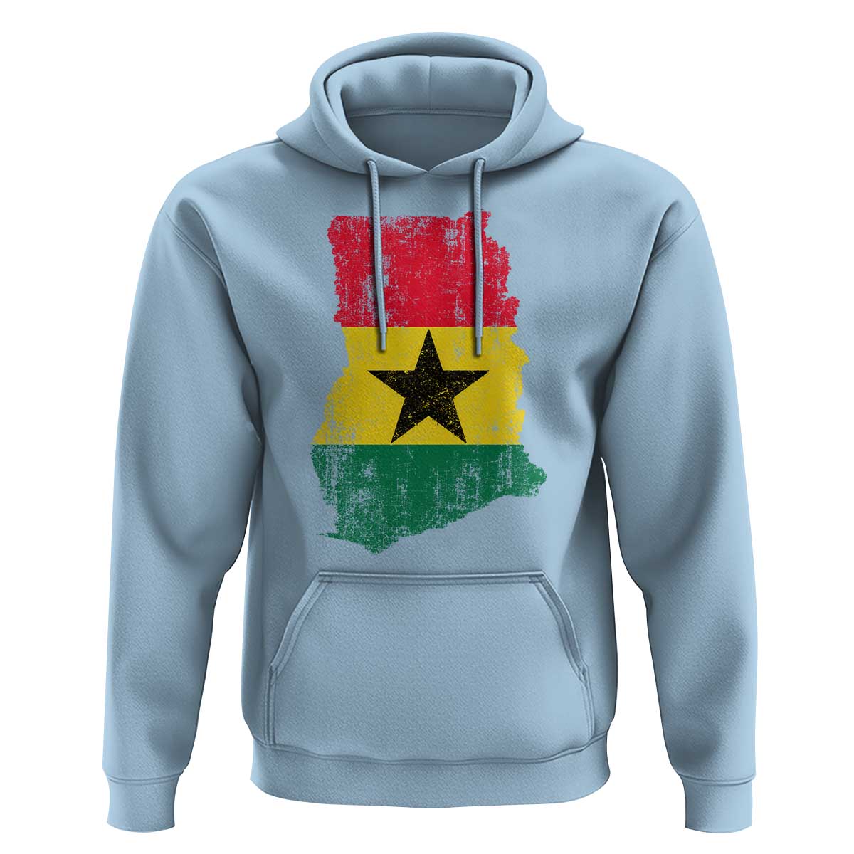 Vintage Ghana Map Flag Hoodie Distressed Proud Ghanaian Heritage African Pride
