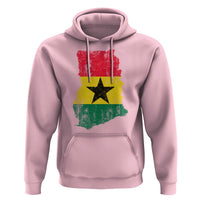 Vintage Ghana Map Flag Hoodie Distressed Proud Ghanaian Heritage African Pride