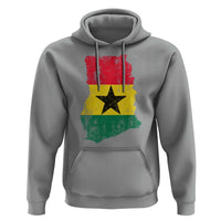 Vintage Ghana Map Flag Hoodie Distressed Proud Ghanaian Heritage African Pride