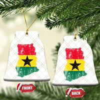 Vintage Ghana Map Flag Ceramic Ornament Distressed Proud Ghanaian Heritage African Pride