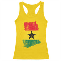 Vintage Ghana Map Flag Racerback Tank Top Distressed Proud Ghanaian Heritage African Pride