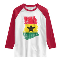 Vintage Ghana Map Flag Raglan Shirt Distressed Proud Ghanaian Heritage African Pride