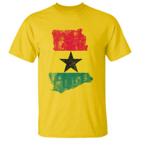 Vintage Ghana Map Flag T Shirt Distressed Proud Ghanaian Heritage African Pride