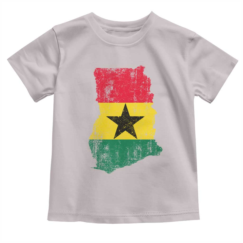 Vintage Ghana Map Flag Toddler T Shirt Distressed Proud Ghanaian Heritage African Pride