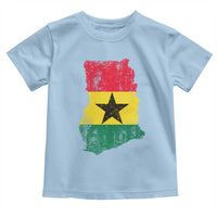 Vintage Ghana Map Flag Toddler T Shirt Distressed Proud Ghanaian Heritage African Pride