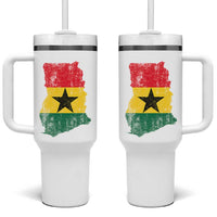 Vintage Ghana Map Flag Tumbler With Handle Distressed Proud Ghanaian Heritage African Pride