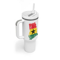 Vintage Ghana Map Flag Tumbler With Handle Distressed Proud Ghanaian Heritage African Pride