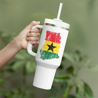 Vintage Ghana Map Flag Tumbler With Handle Distressed Proud Ghanaian Heritage African Pride