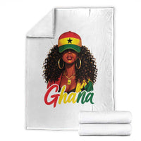 Ghanaian Princess Ghana Flag Melanin Throw Blanket Black Girls