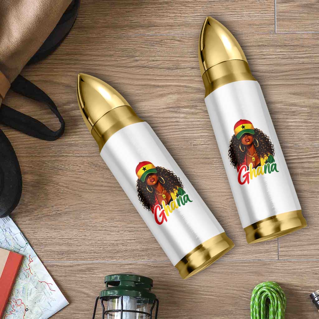 Ghanaian Princess Ghana Flag Melanin Bullet Tumbler Black Girls